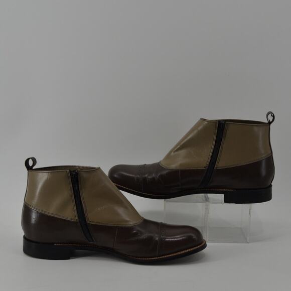 Stacy Adams Mens Size 11 Madison Cap Toe Boots Gatsby Zip - Picture 9 of 13
